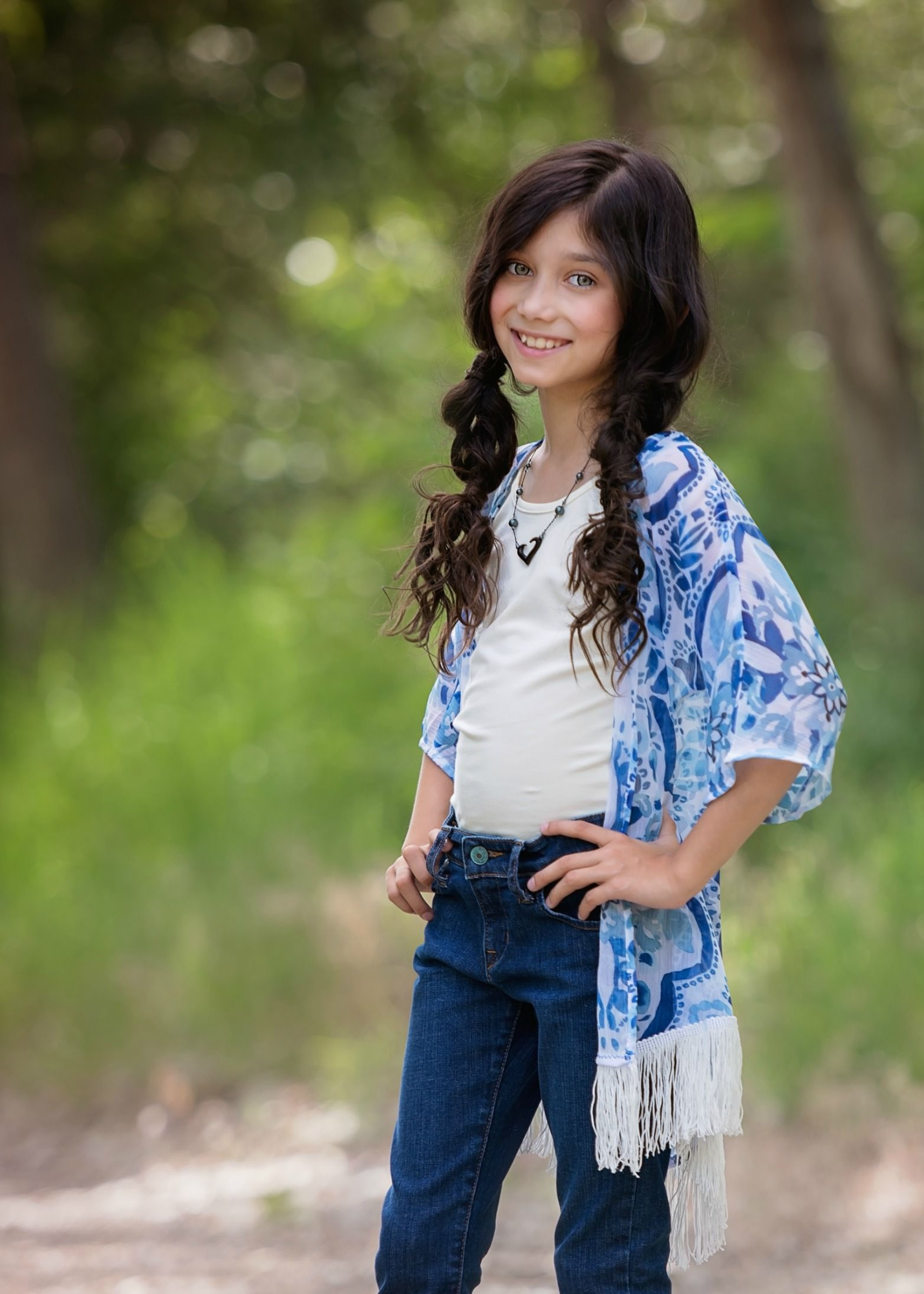 Blue Medallion Chiffon