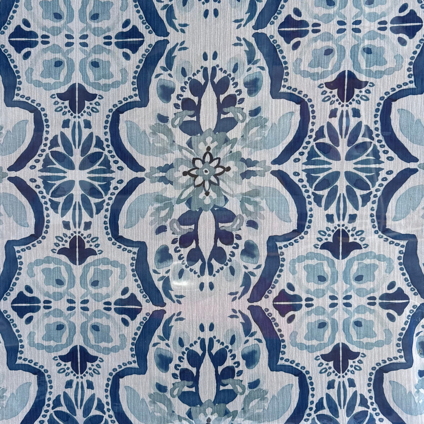 Blue Medallion Chiffon