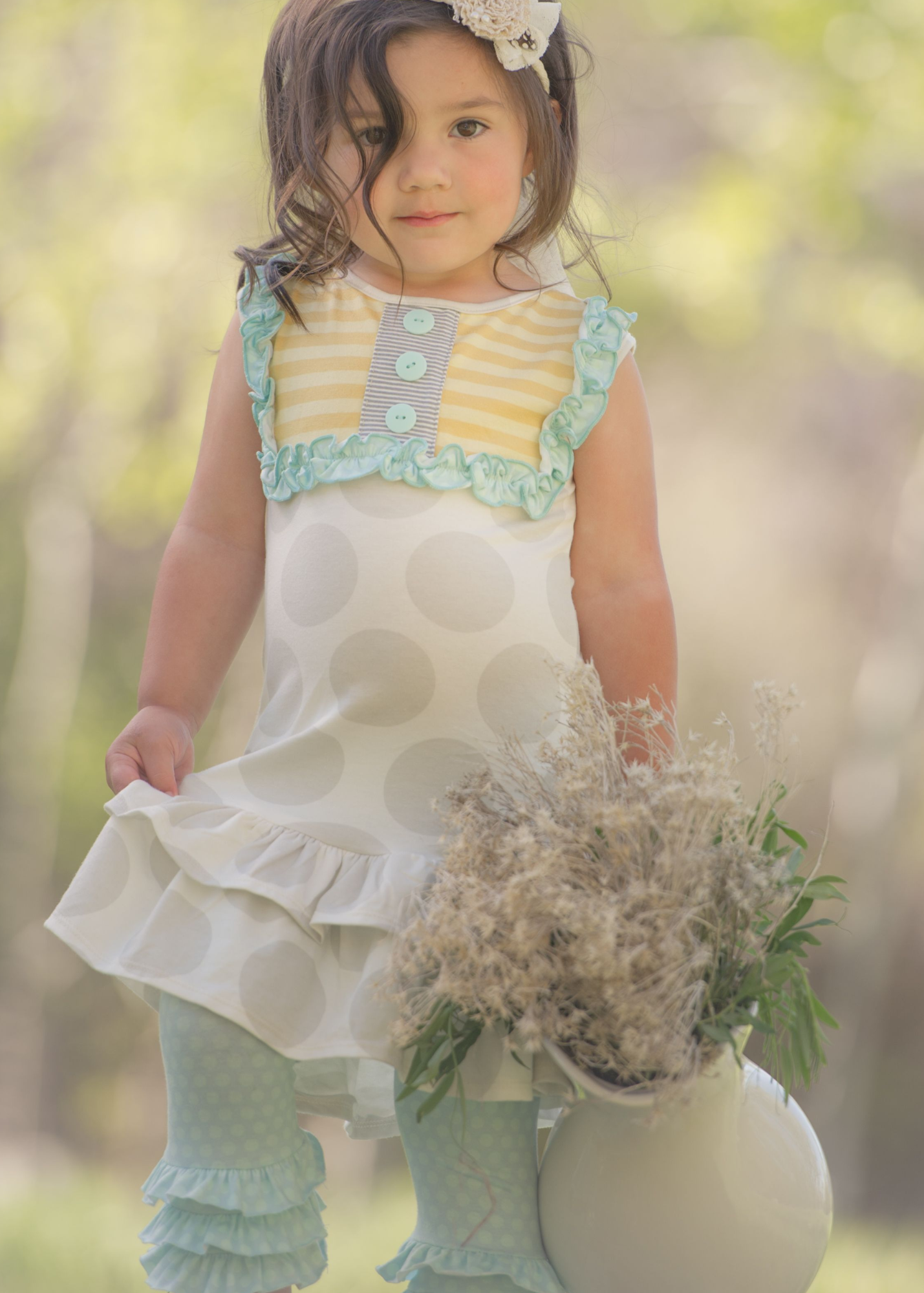 XL Grey Polka Dot