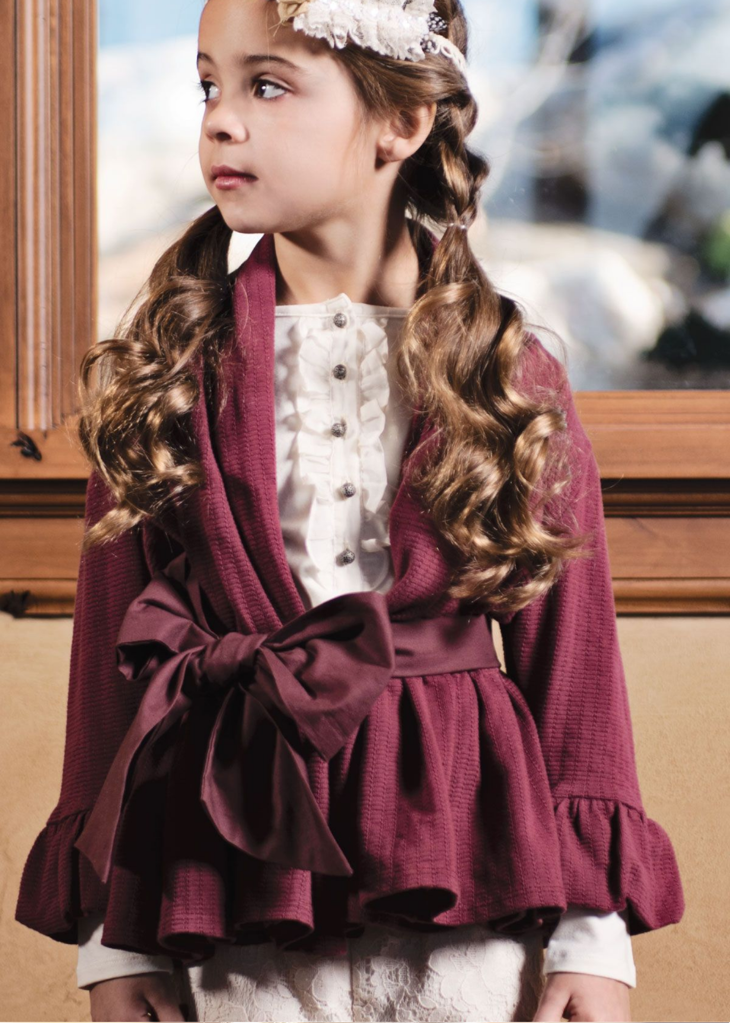 Burgundy Pointelle Knit