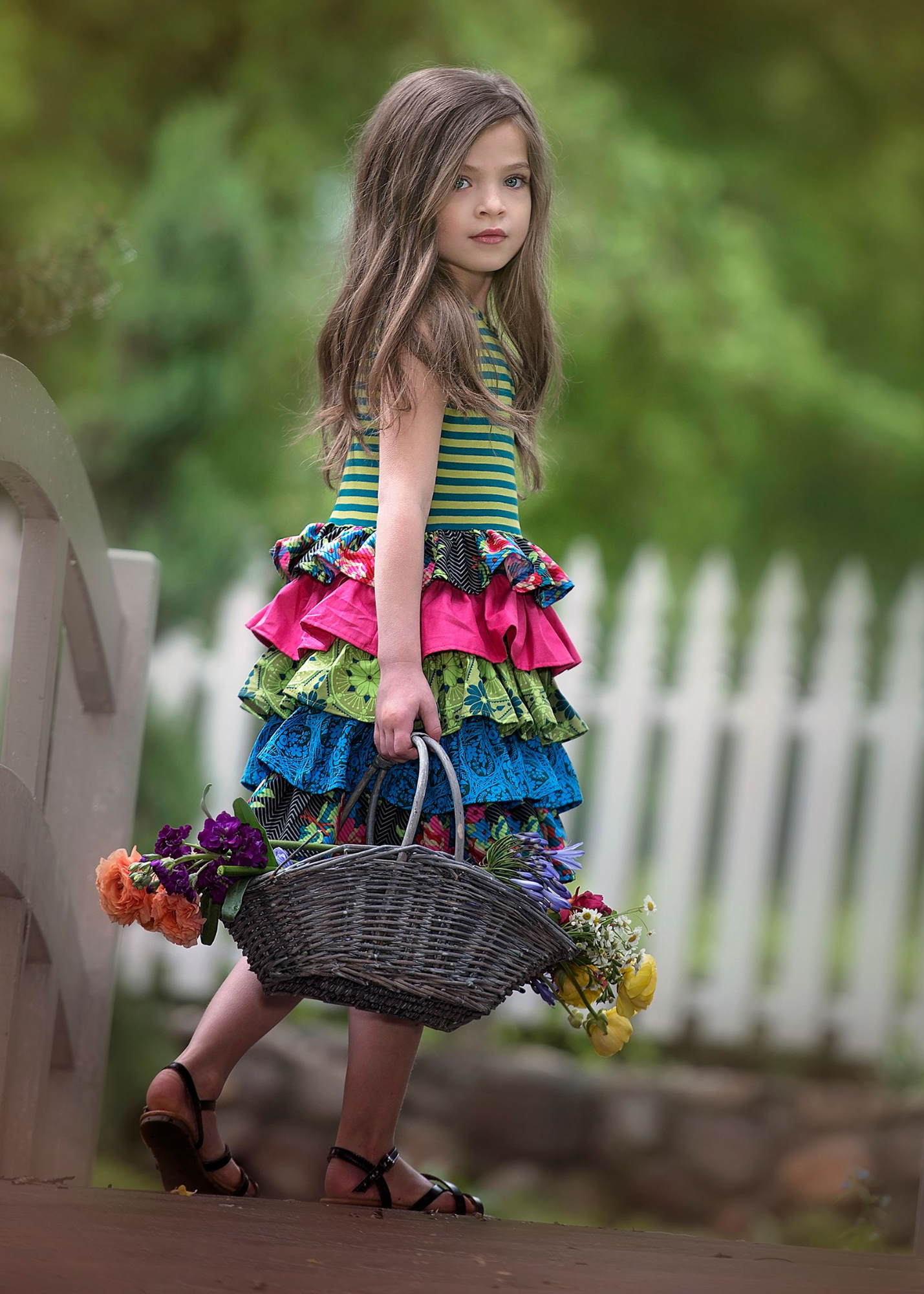 Green Teal Stripe Jersey Knit Stripe