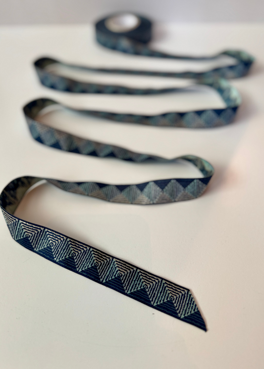 Blue Geometric Ribbon