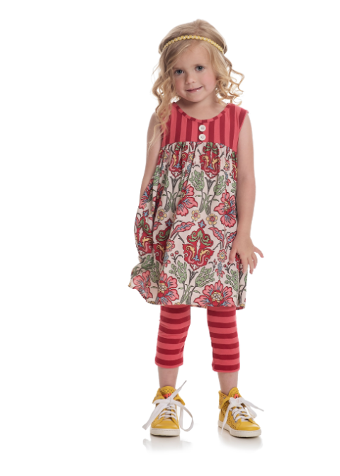 Coral and Red Stripe Jersey