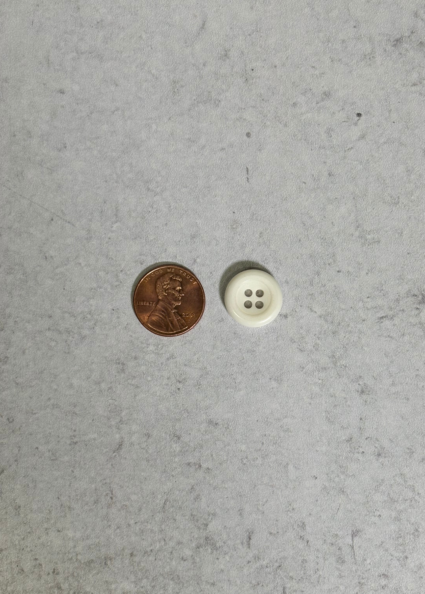 Small Ivory Button W/Rim