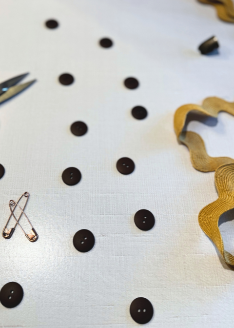 Dark Brown 2 Hole Button