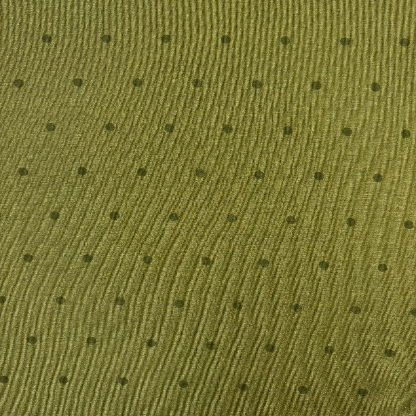 Olive Green Dot Jersey Knit
