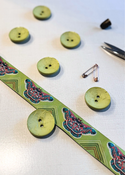 Large Lime Green Button