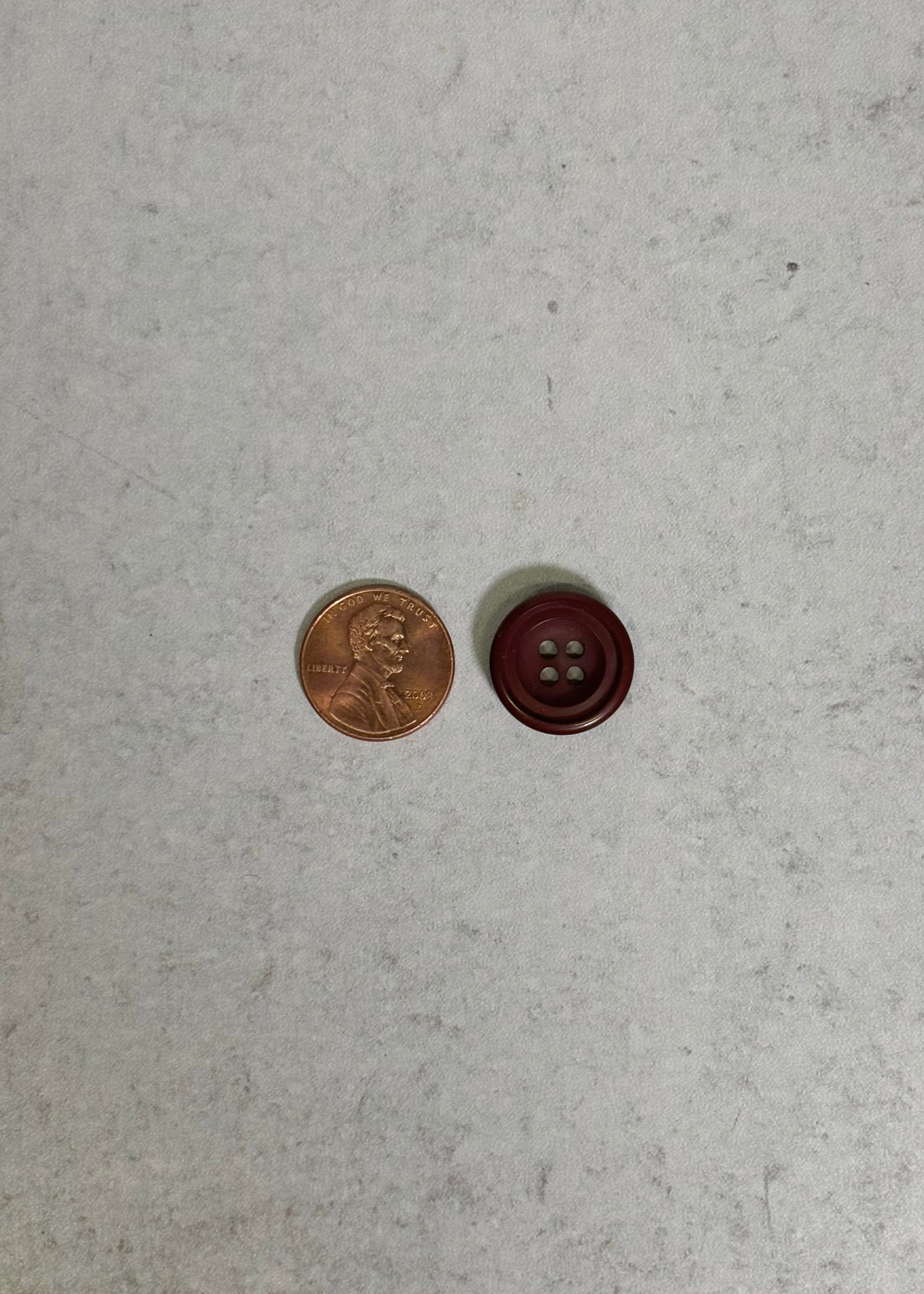 Maroon Button W/Rim
