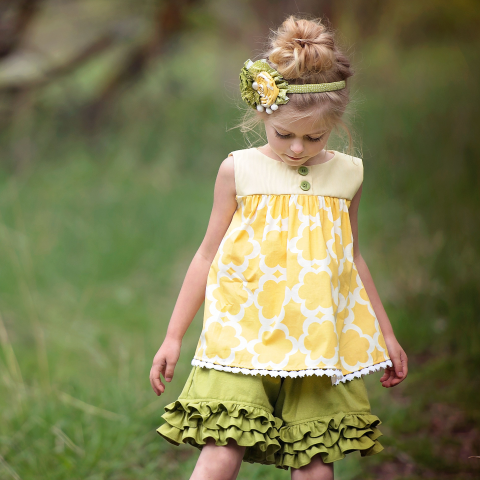 White/Yellow Pin Stripe Textured Cotton