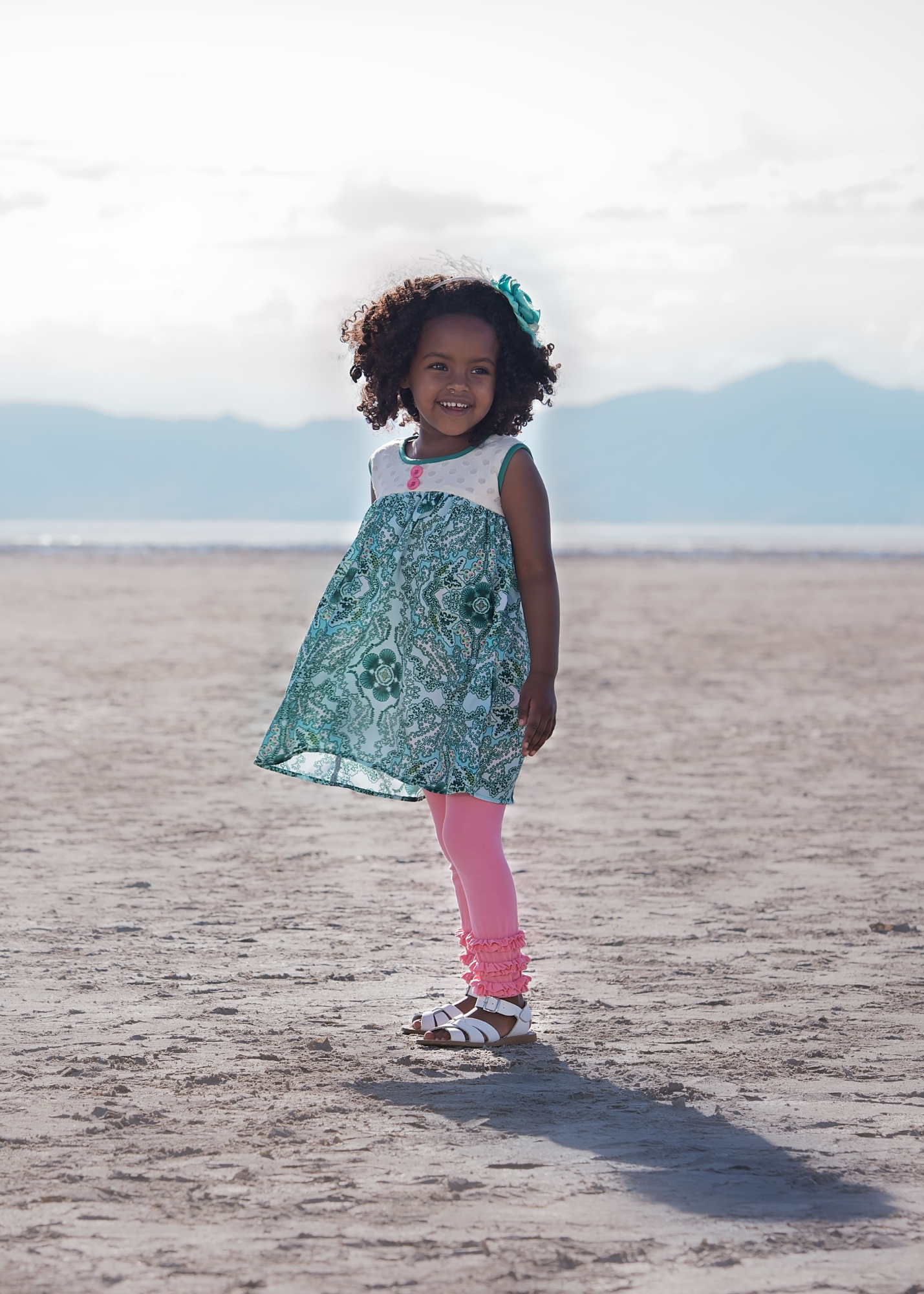 Teal Floral Rayon