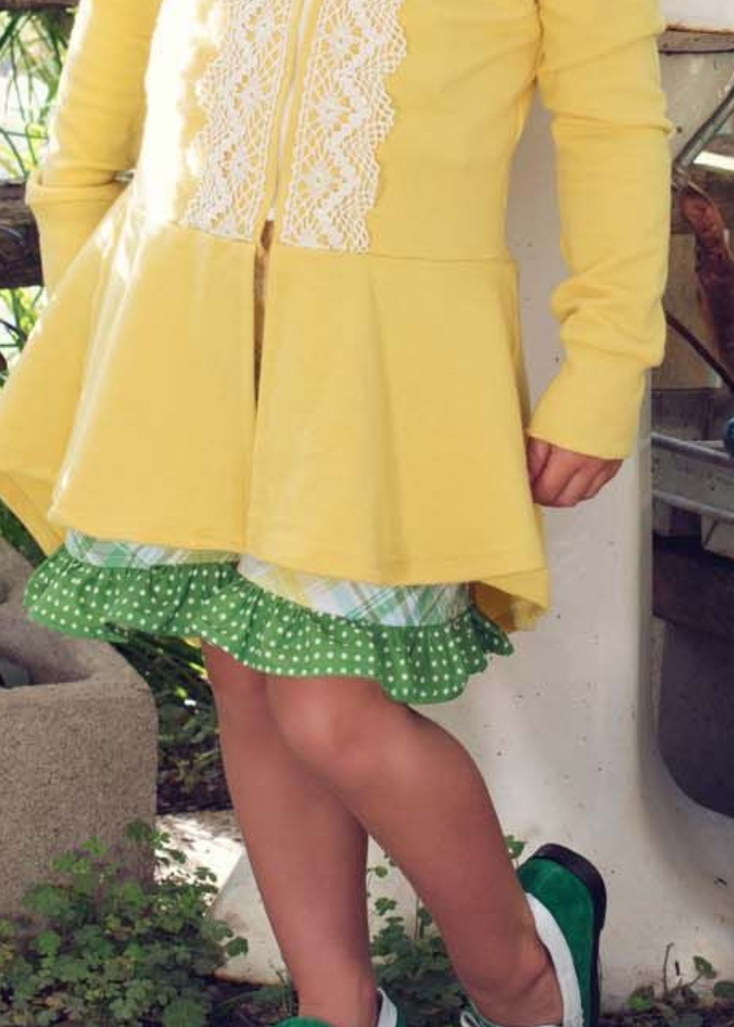 Ribbed Yellow Jersey Knit