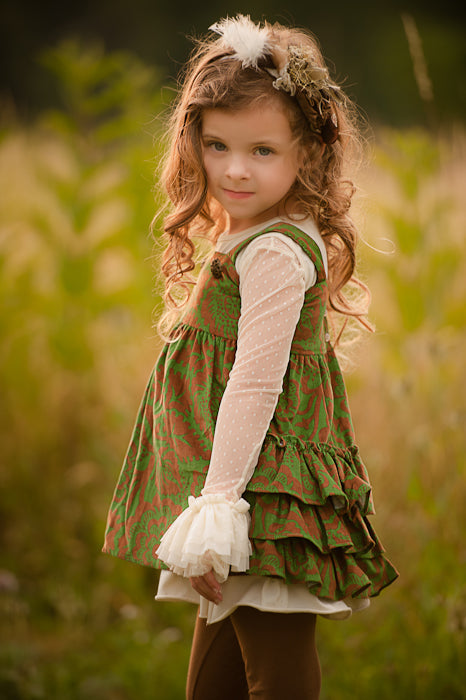 Kelly & Brown Damask Corduroy