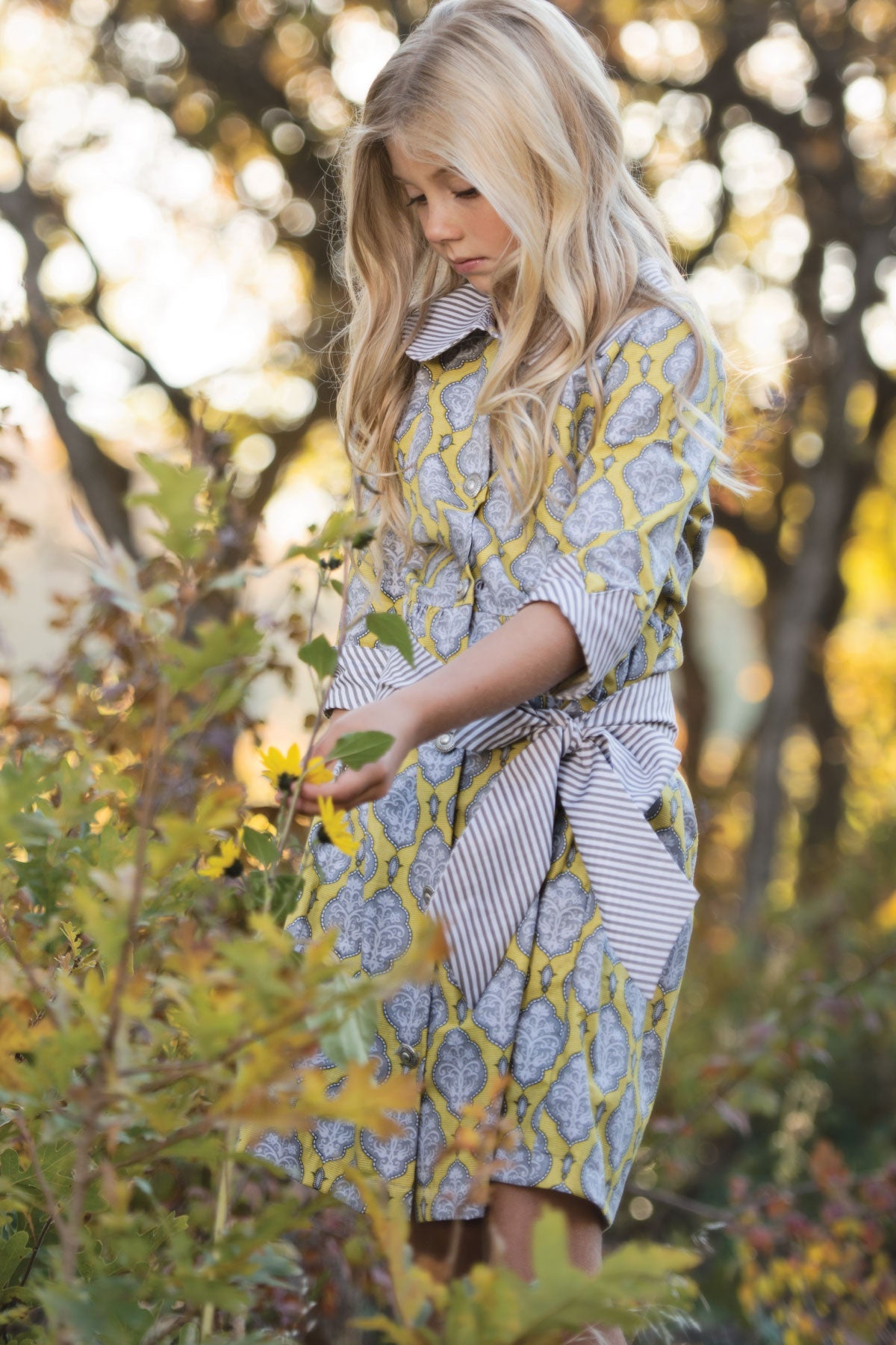 Grey and Gold Floral Damask