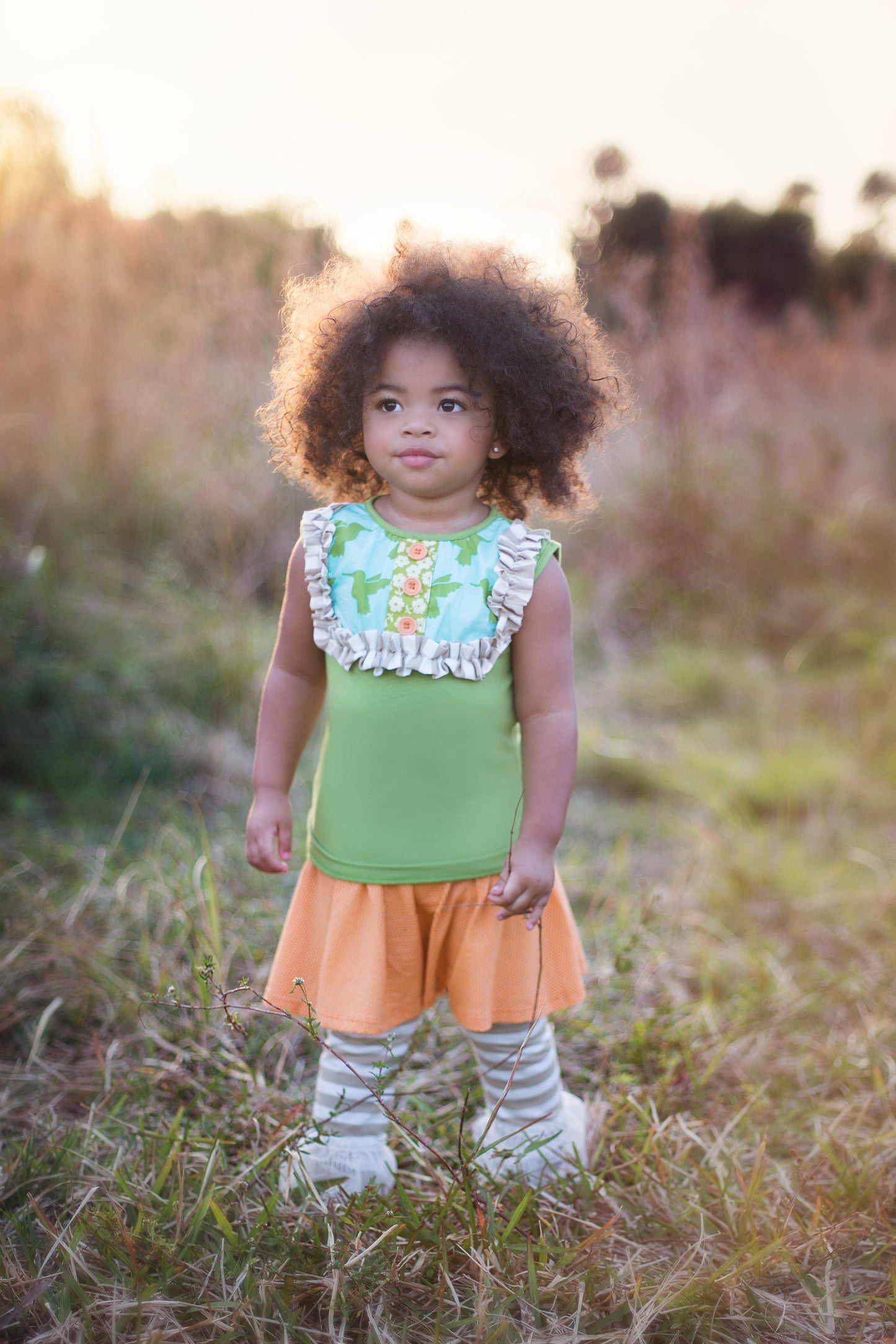 Persnickety- Orange Micro Dot - Poplin -