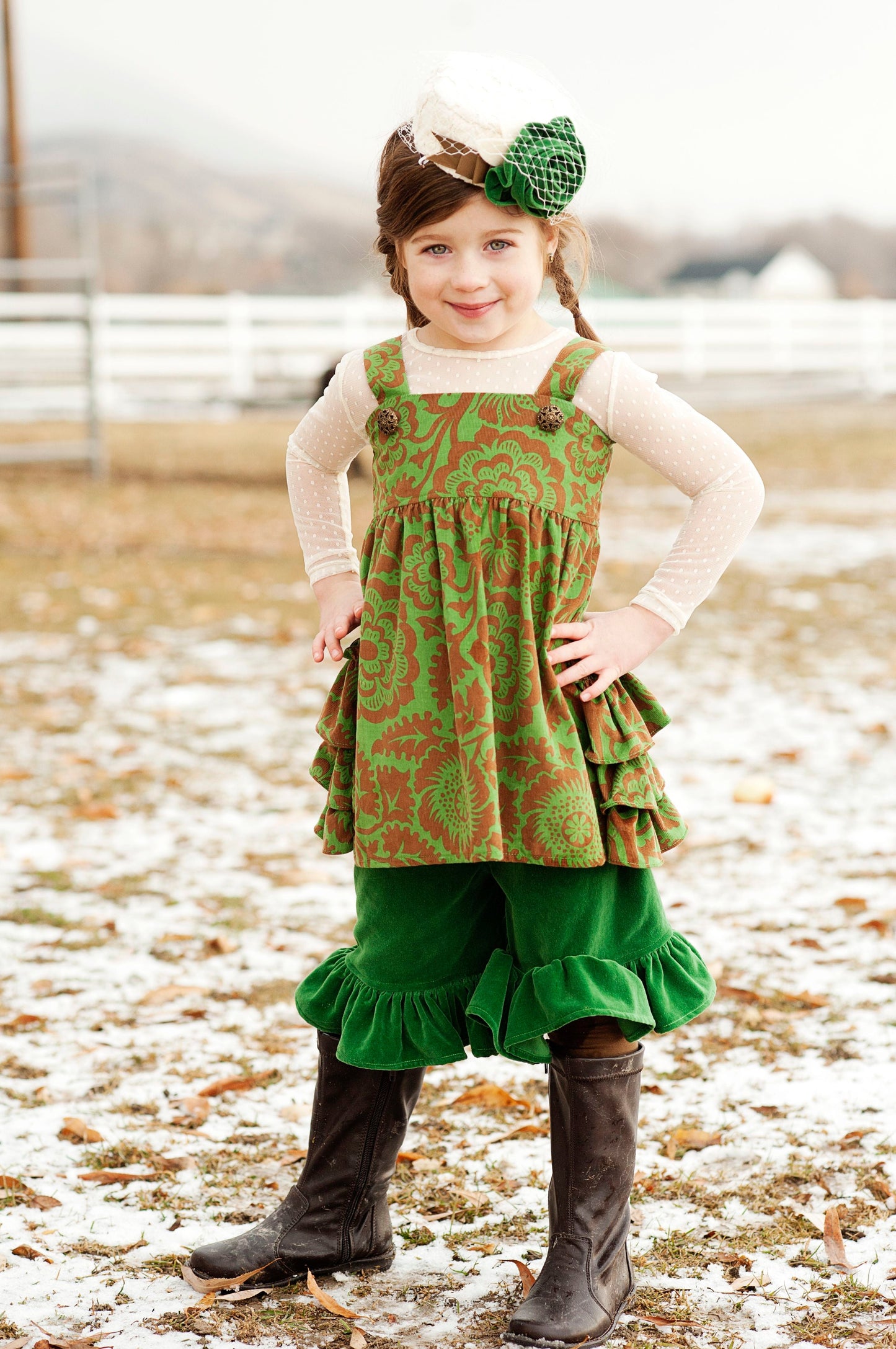Kelly & Brown Damask Corduroy