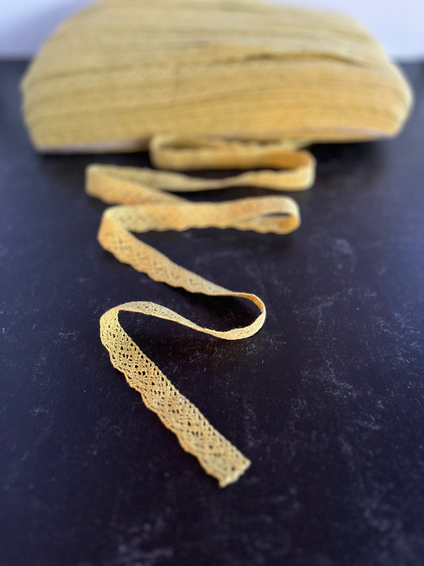 Mustard Yellow Lace 3/4"
