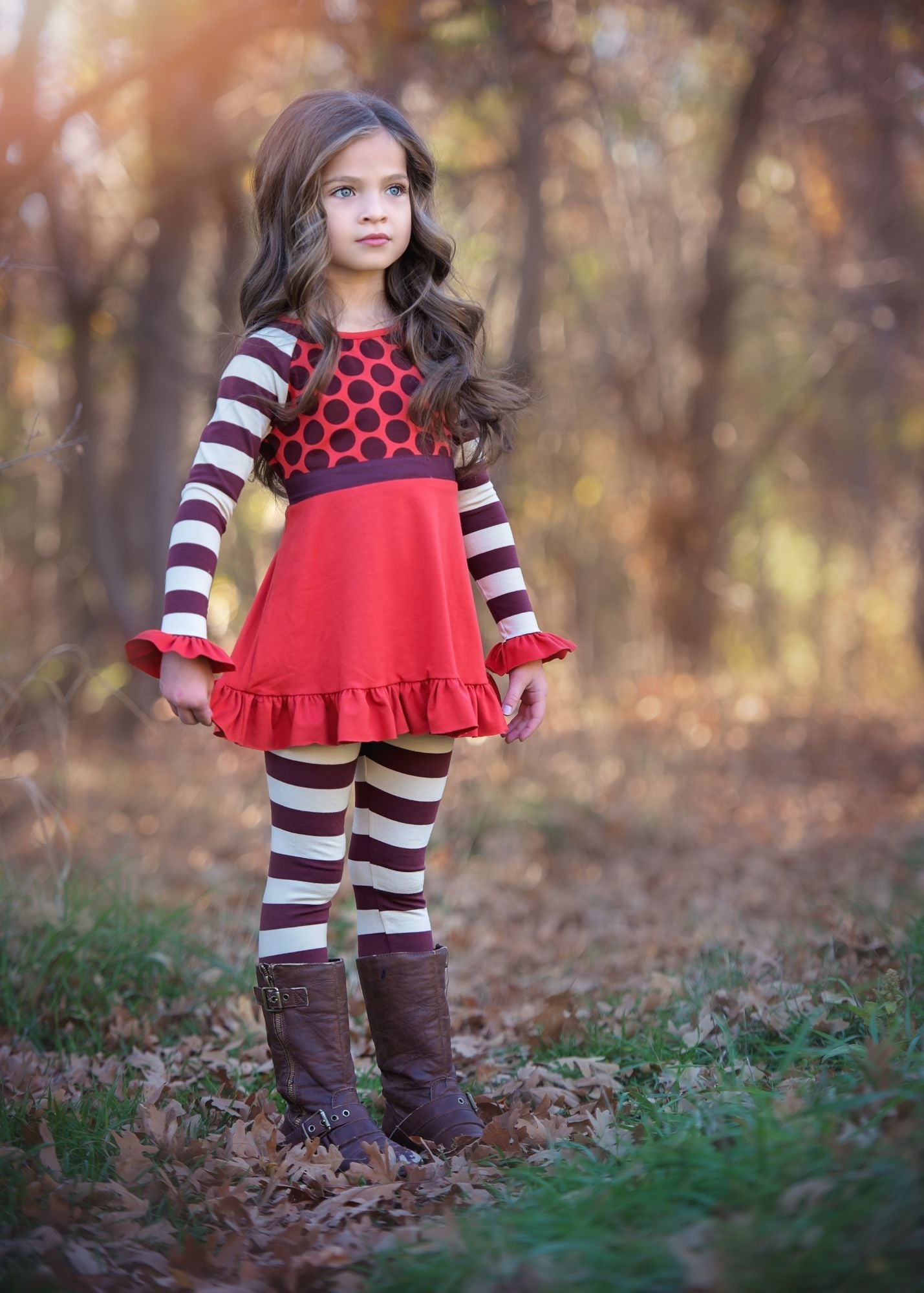 Plum/Cream Wide Stripe Jersey Knit