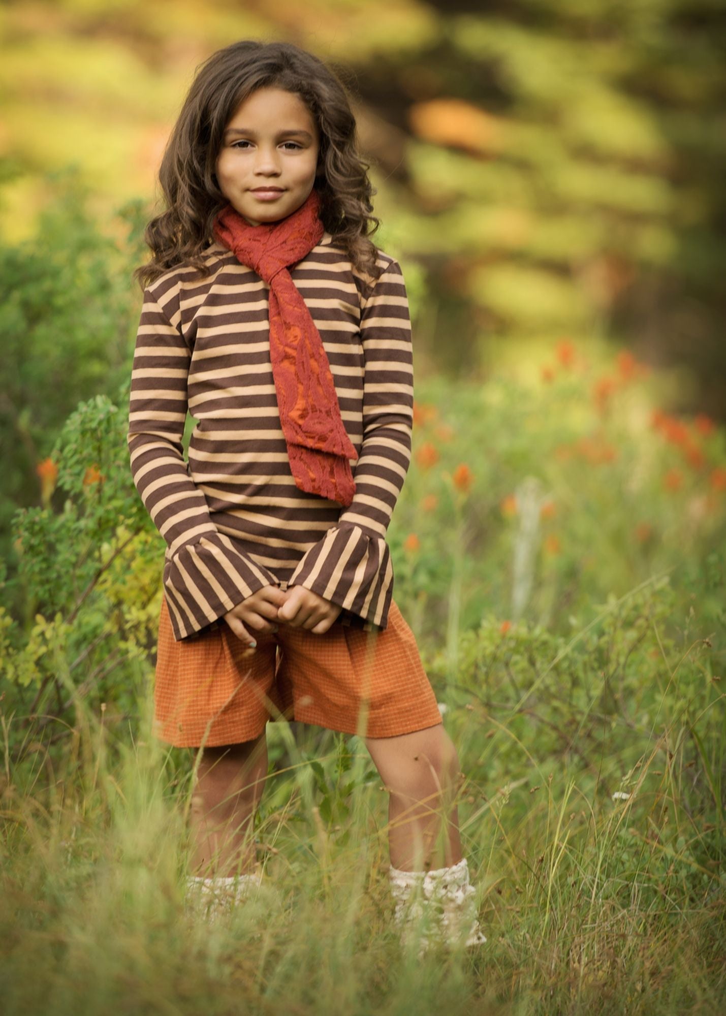 Brown/Camel Stripe Knit -