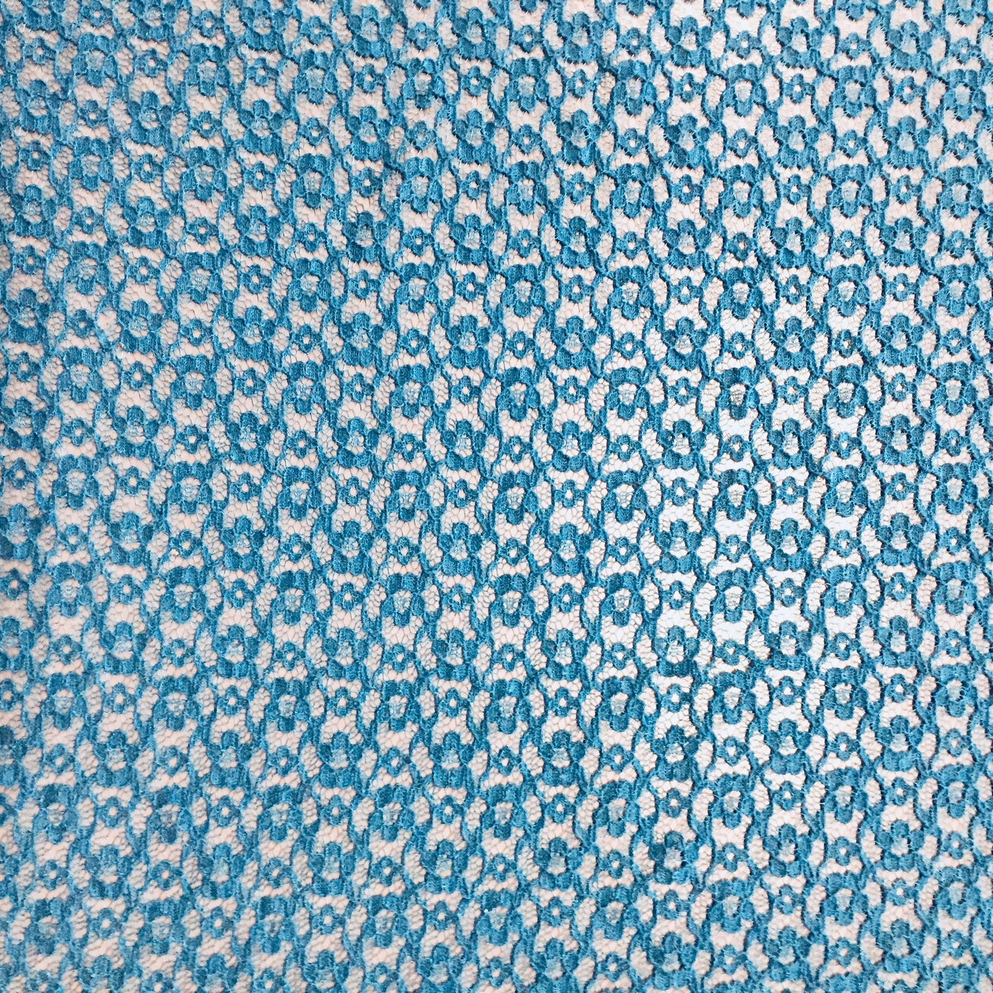 Teal Floral Lace - 58" wide