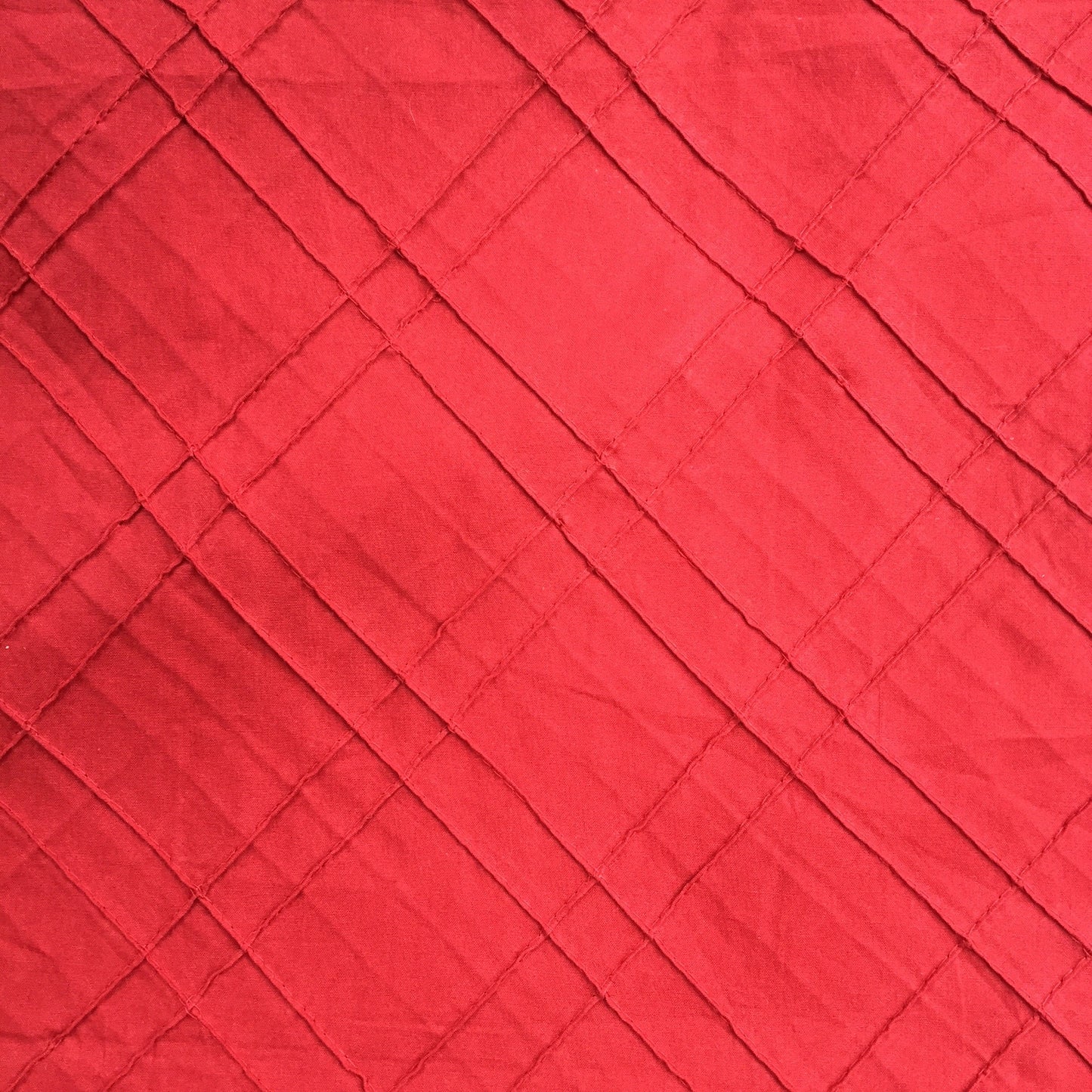 Scarlet Red Pintuck Fabric