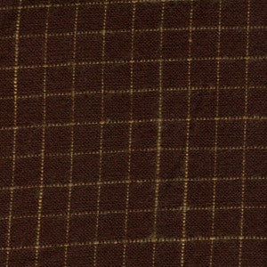 Plum Brown Check Brushed Cotton