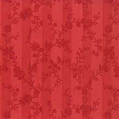 Red Tonal Floral Stripe