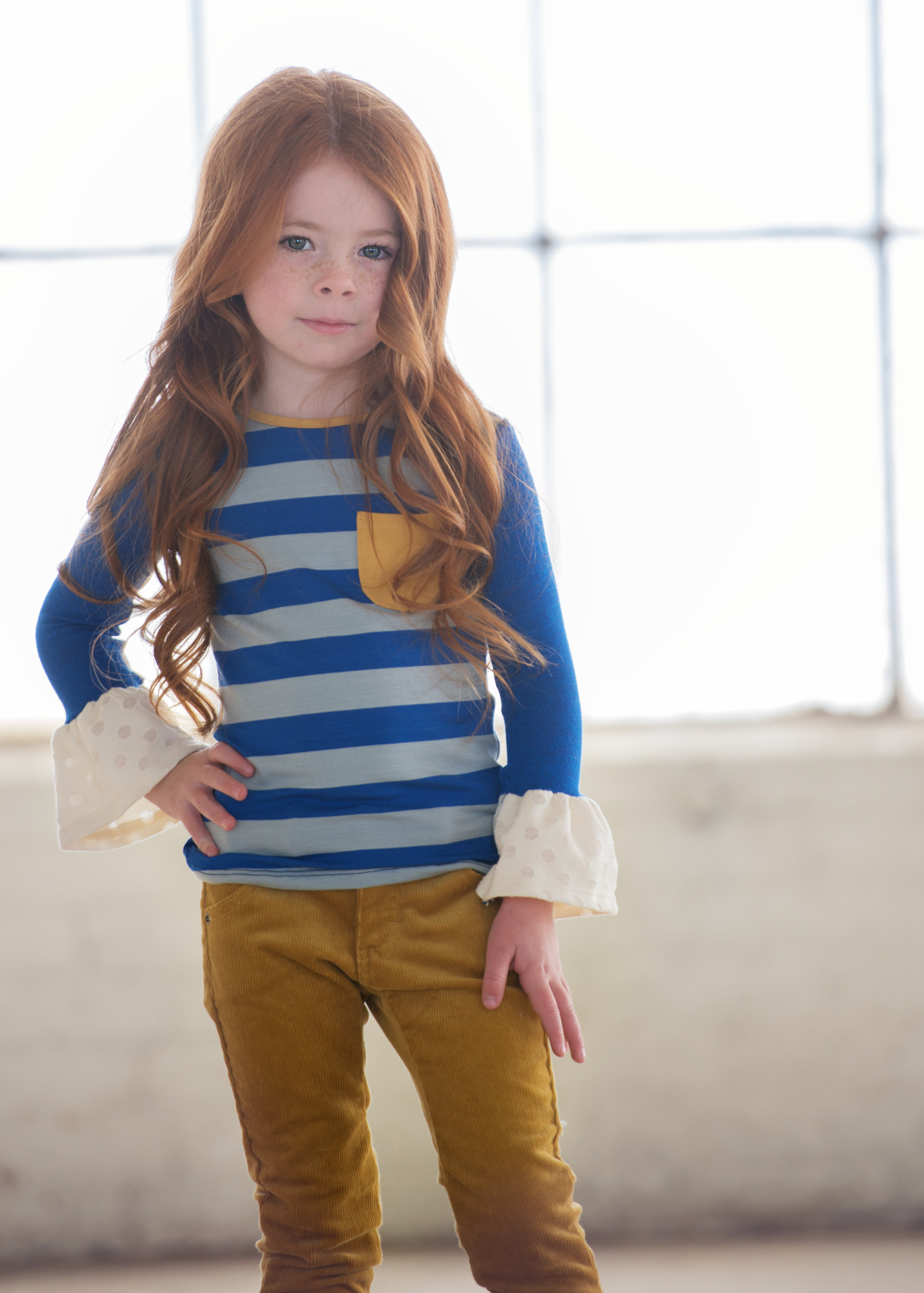 Royal & Gray Stripe Jersey Knit