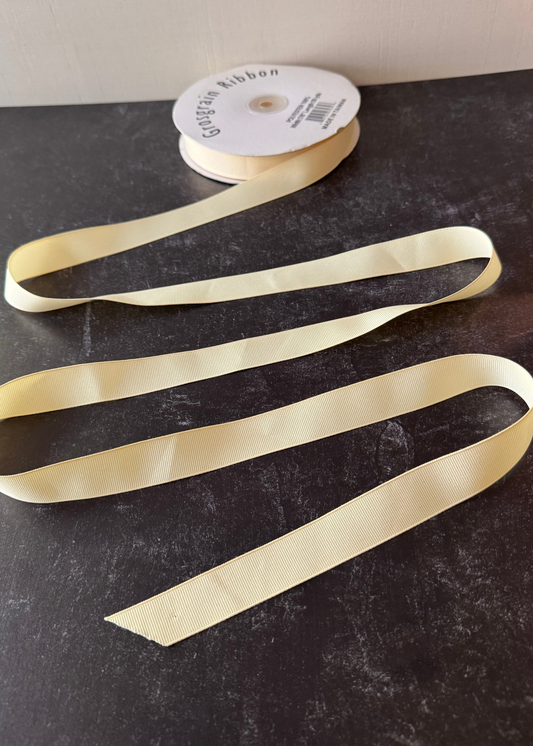 Cream Grosgrain Ribbon