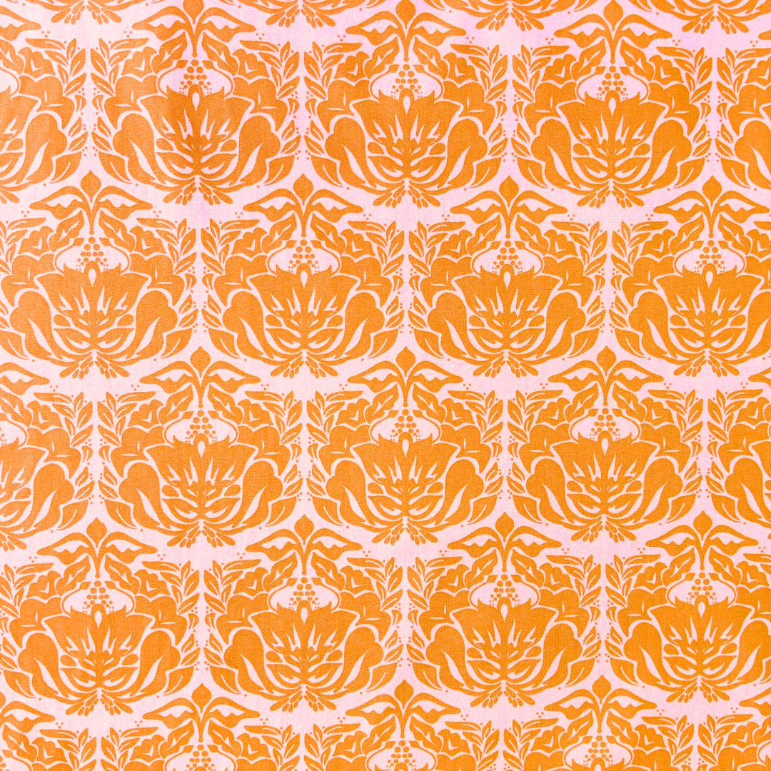 Soft Pink with Orange Floral