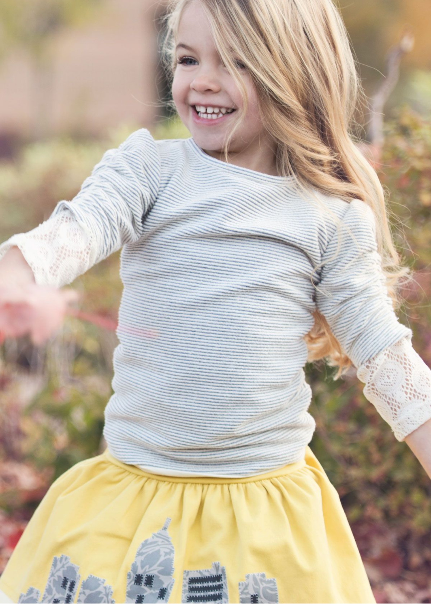 Textured Gray/Cream Stripe Knit