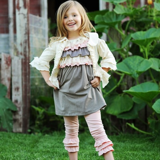 Tiny Brown Dot on Ivory Ground Jersey Knit