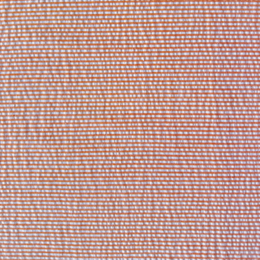 Coral & White Seersucker
