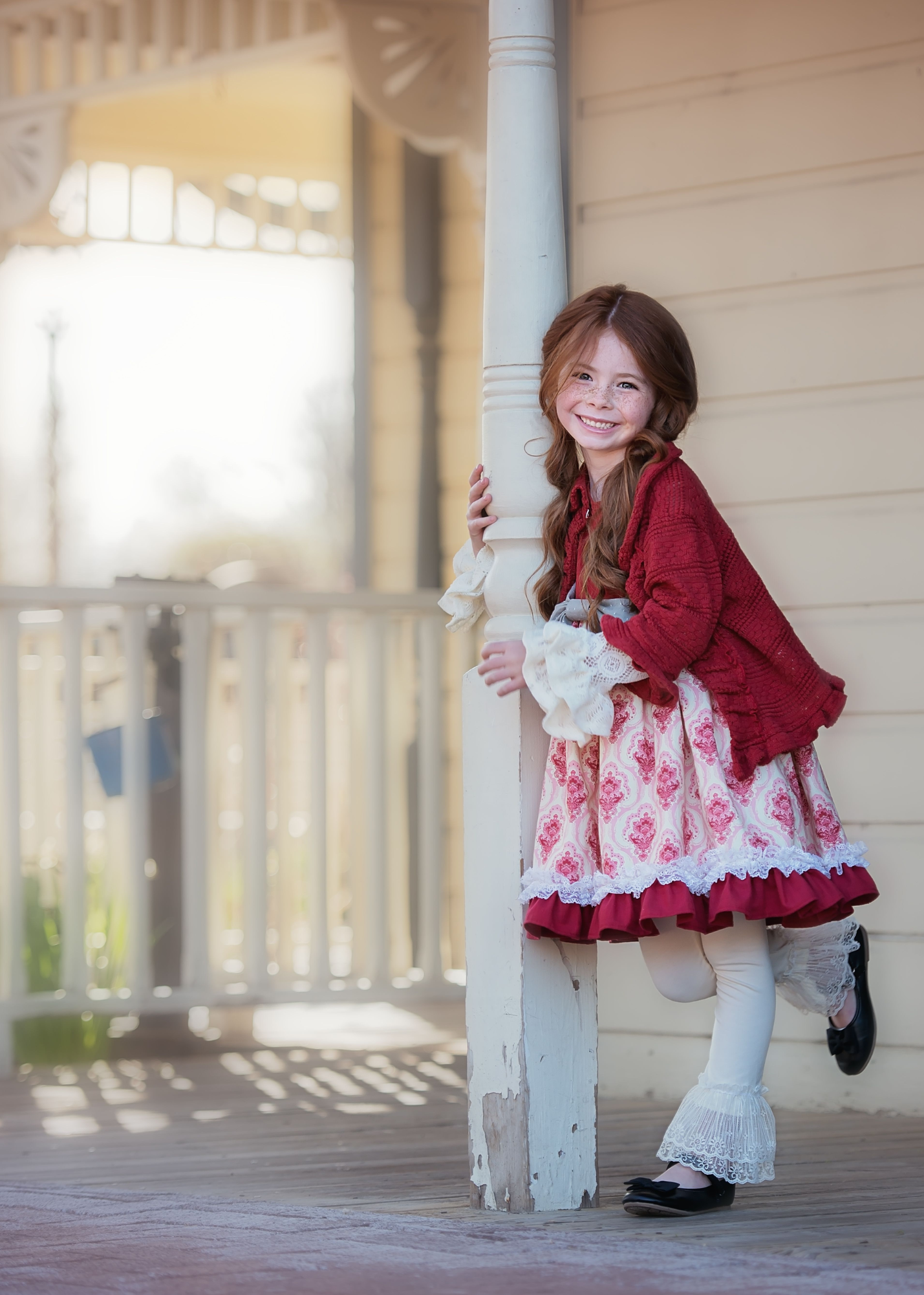 Red, Pink & Ivory Floral Damask