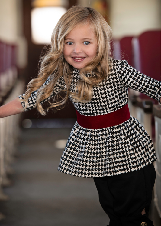 Ponte Houndstooth Knit