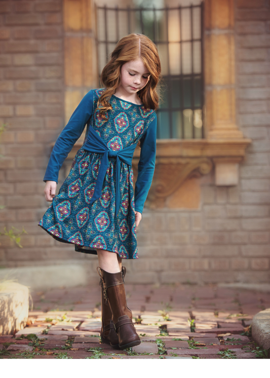 Deep Teal Blue Jersey Knit