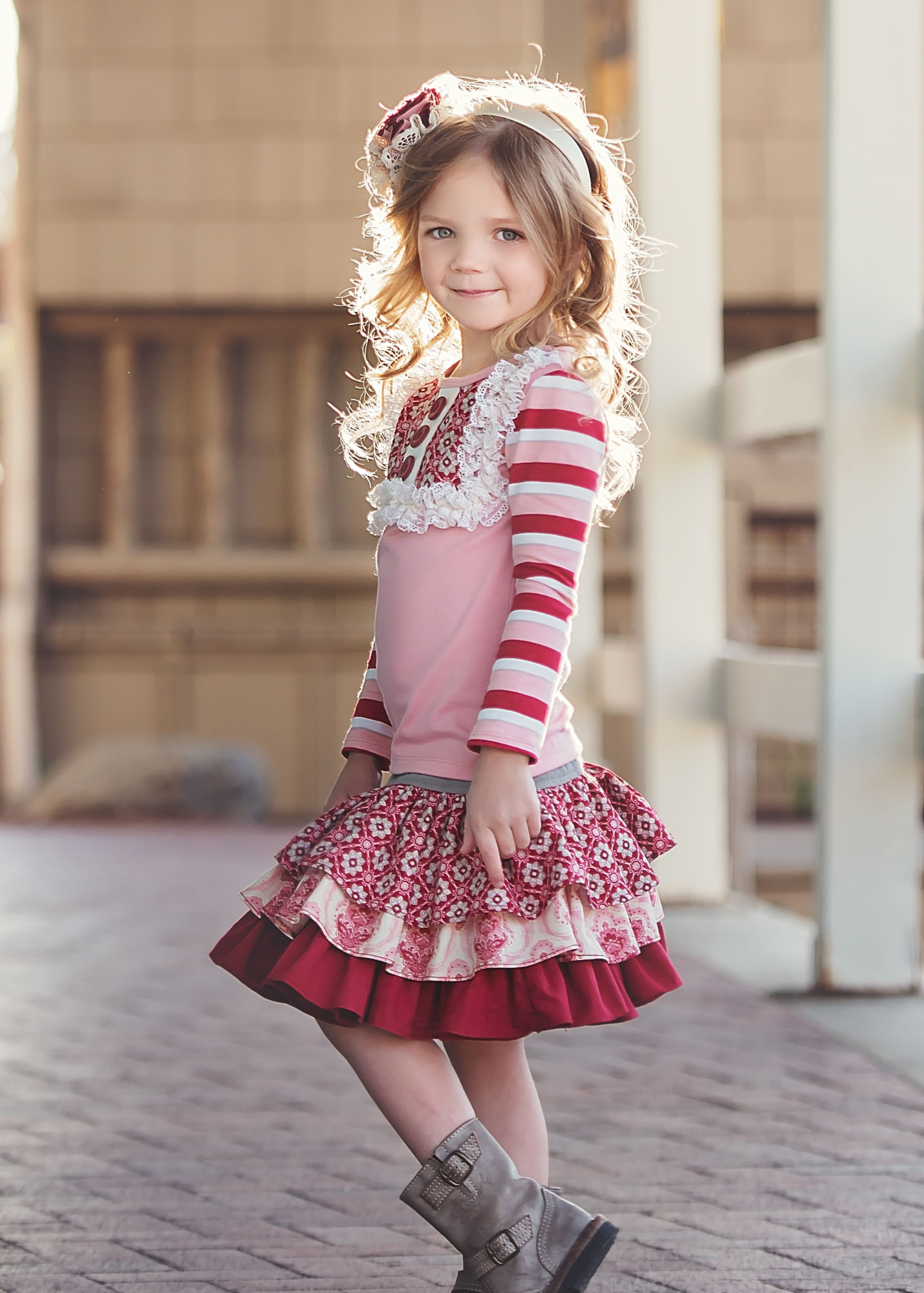 Red, Pink & Taupe Medallion