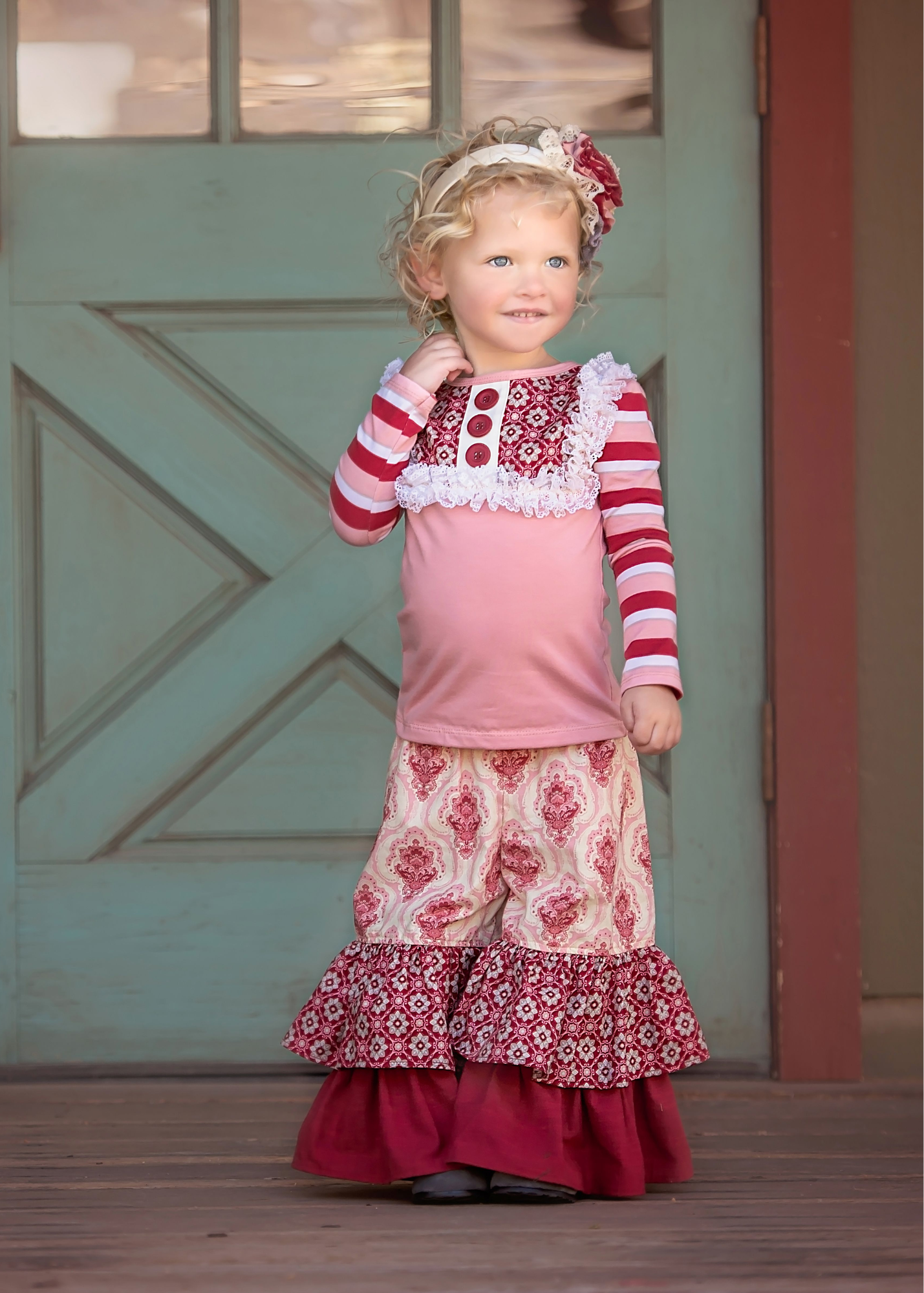 Red, Pink & Taupe Medallion