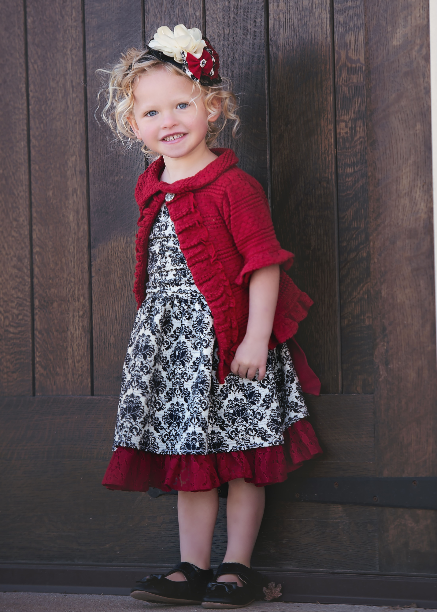 Black and Ivory Damask