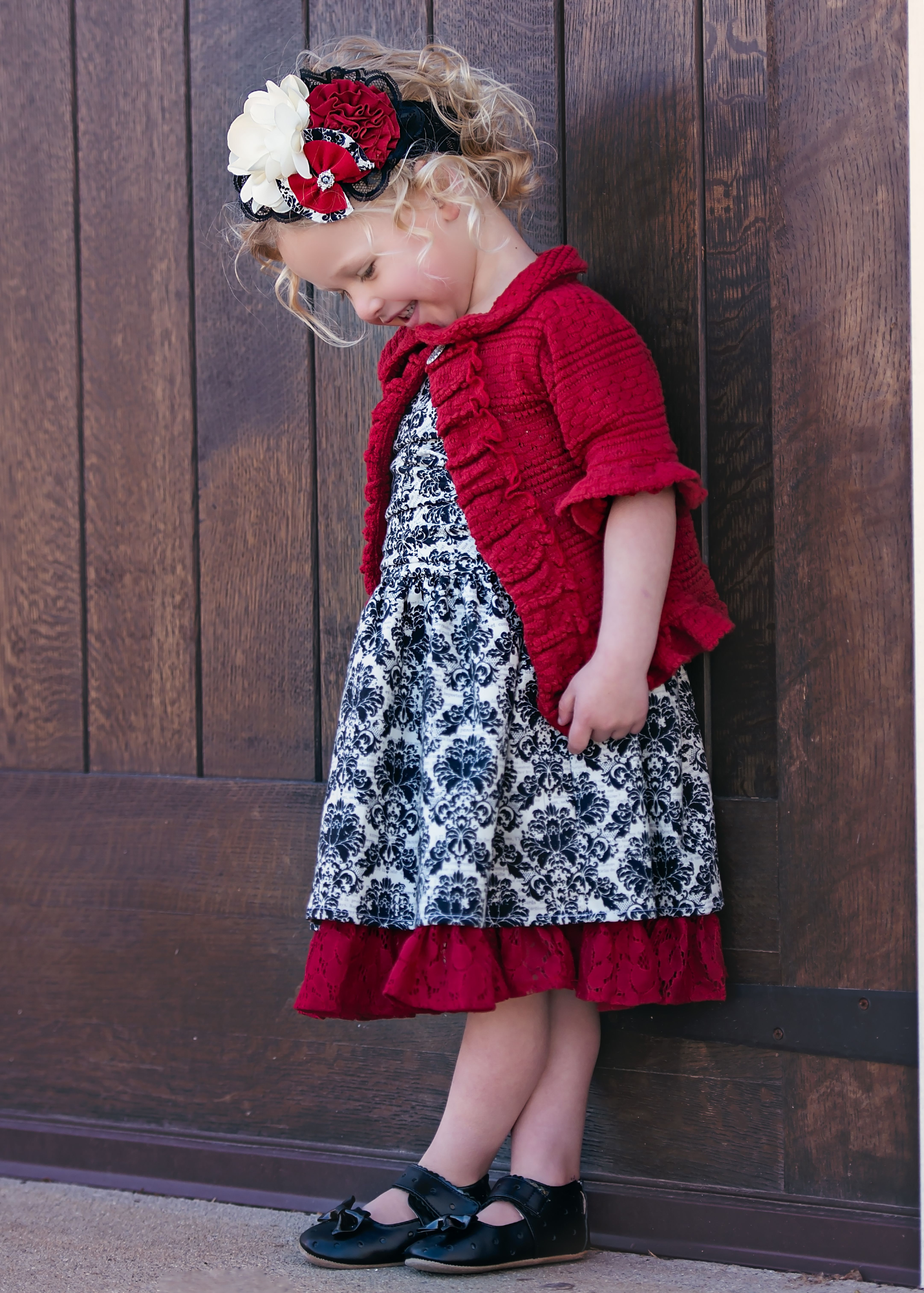 Black and Ivory Damask