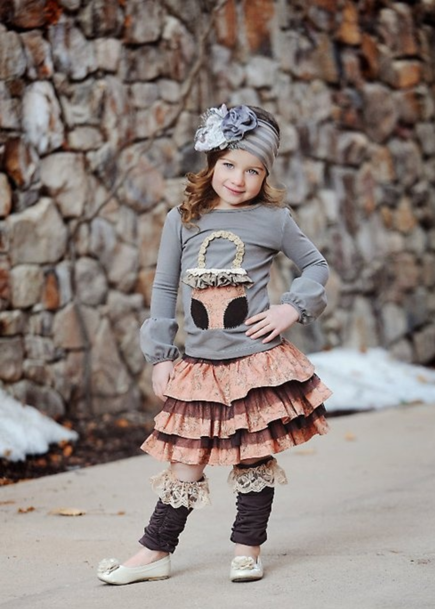 Peach Vintage Floral