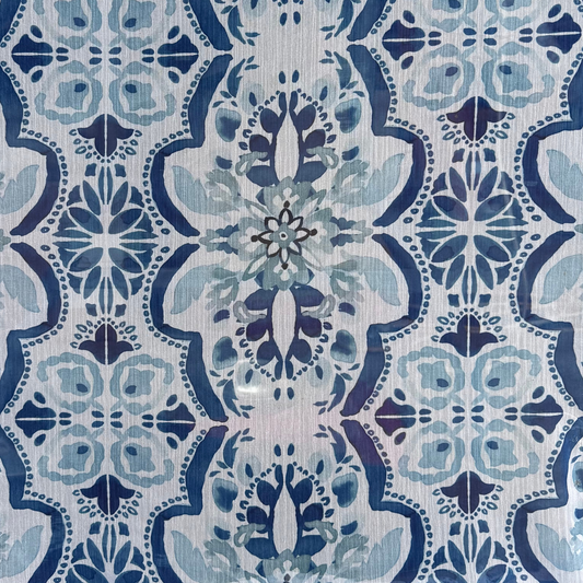 Blue Medallion Chiffon