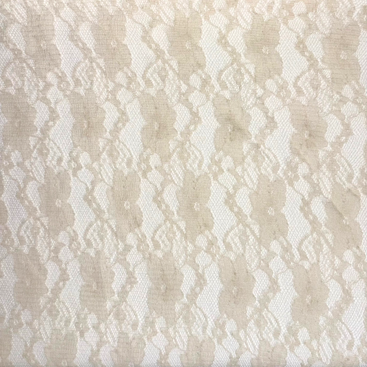 Taupe Stretch Floral Lace