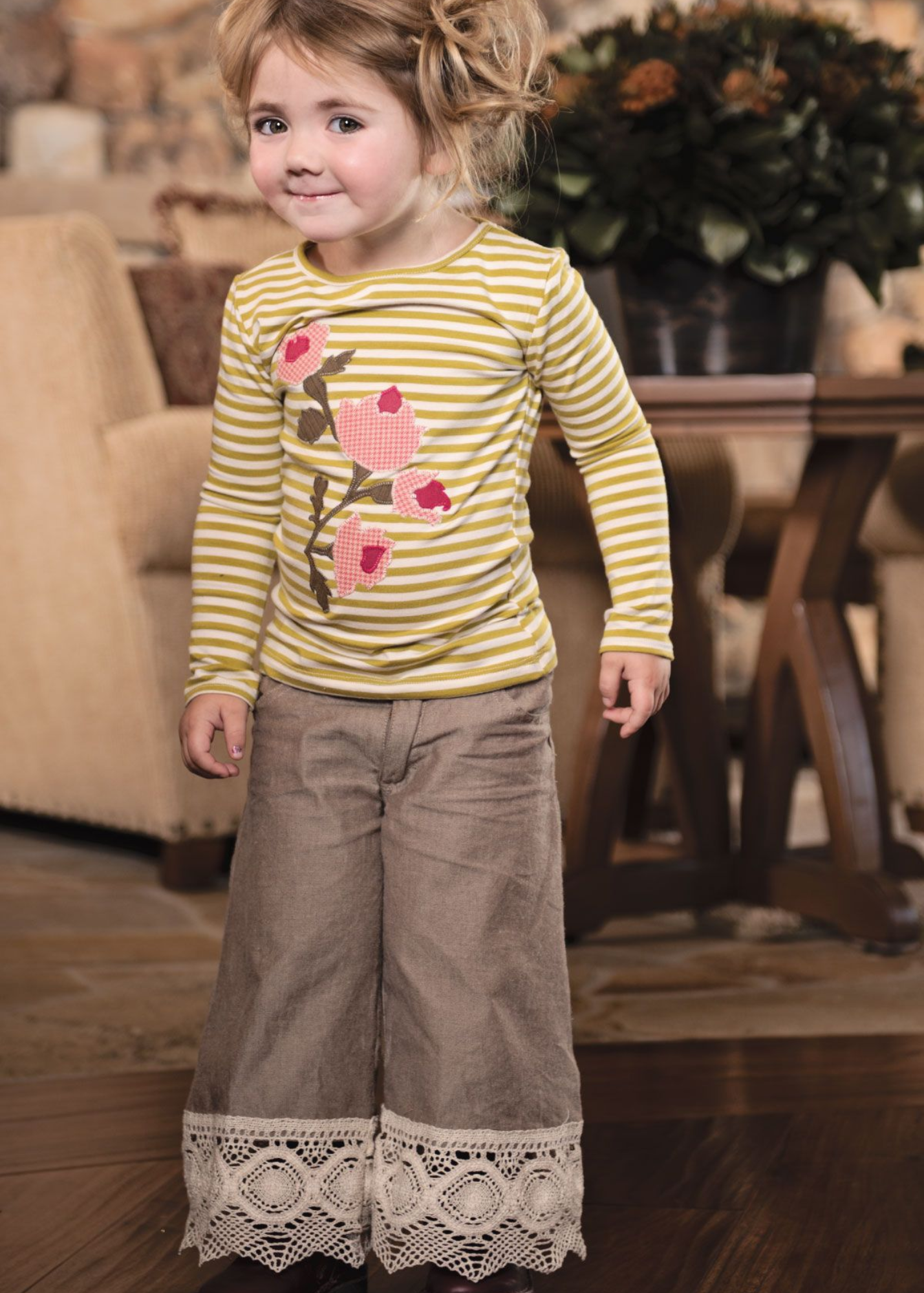 Citrine Stripe Jersey Knit