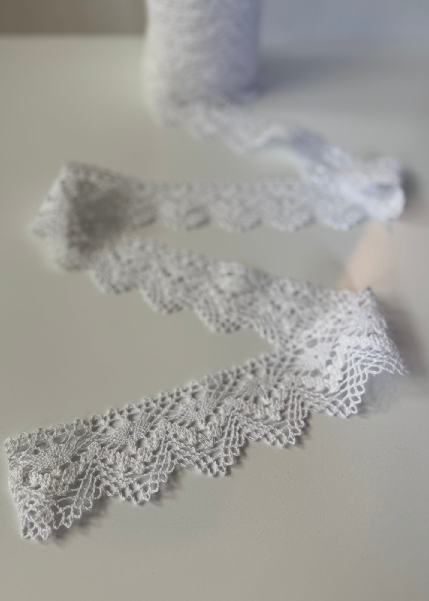 White Cluny Cotton Lace 2"