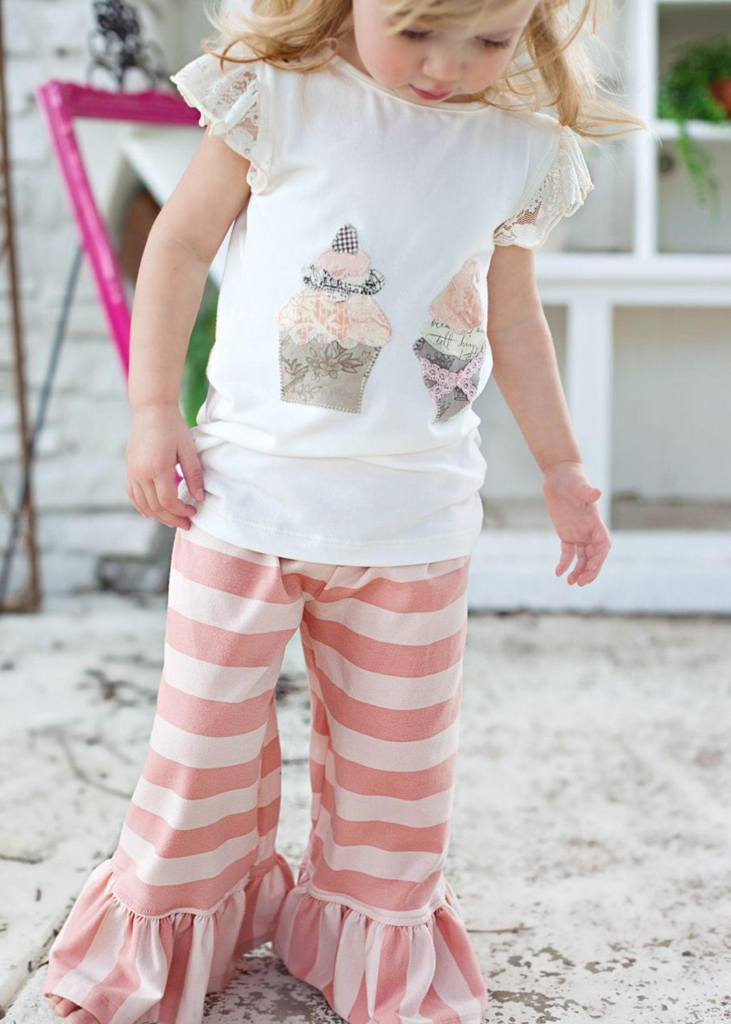 Tonal Pink Stripe Jersey Knit