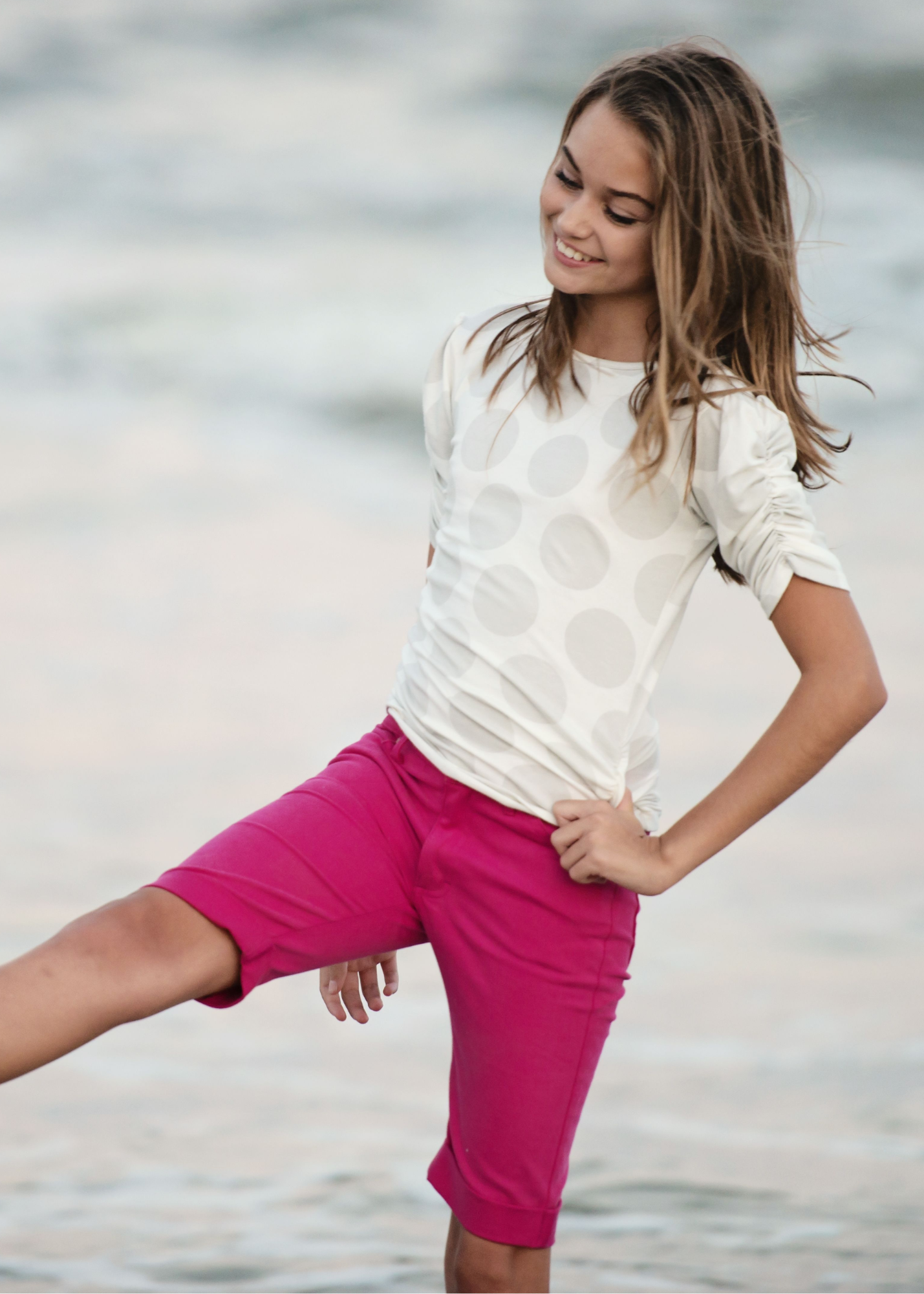 XL Grey Polka Dot