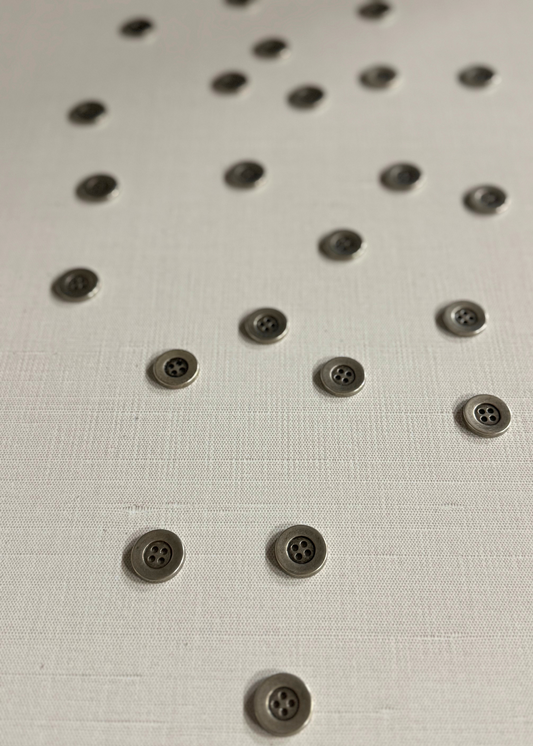 Small Silver Metal Button