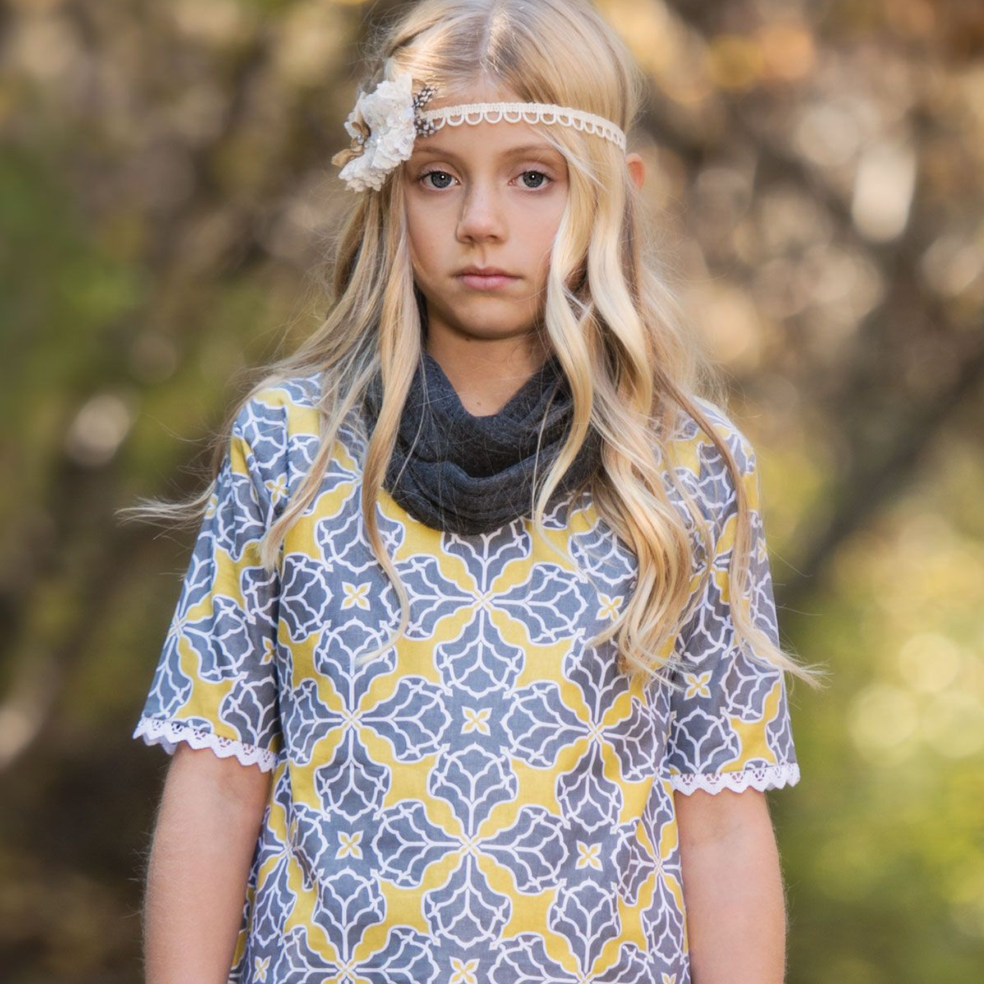 Gray and Yellow Medallion