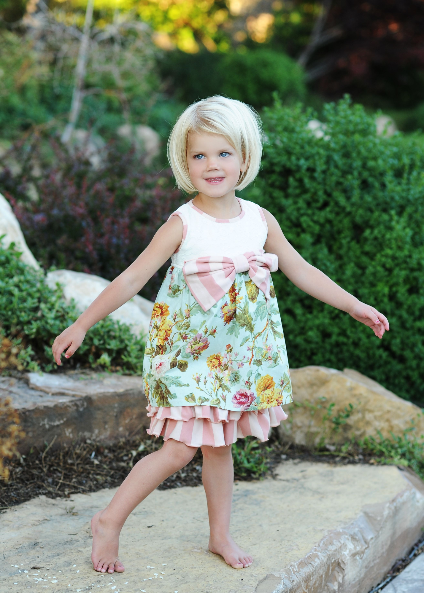 Tonal Pink Stripe Jersey Knit