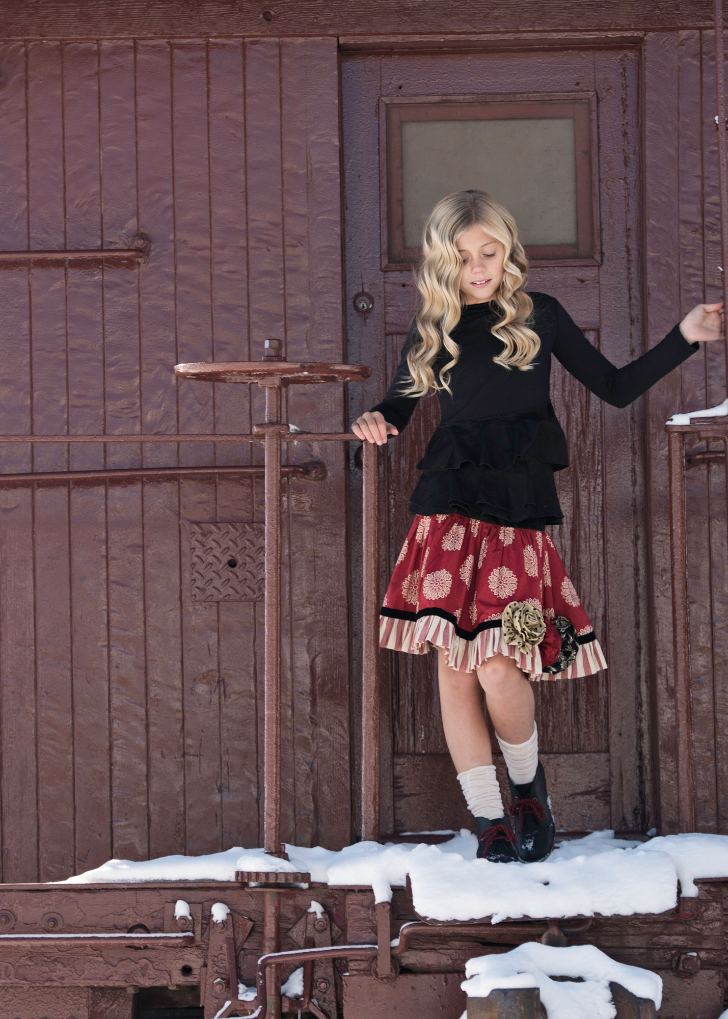 Red Flower Pin Wheel